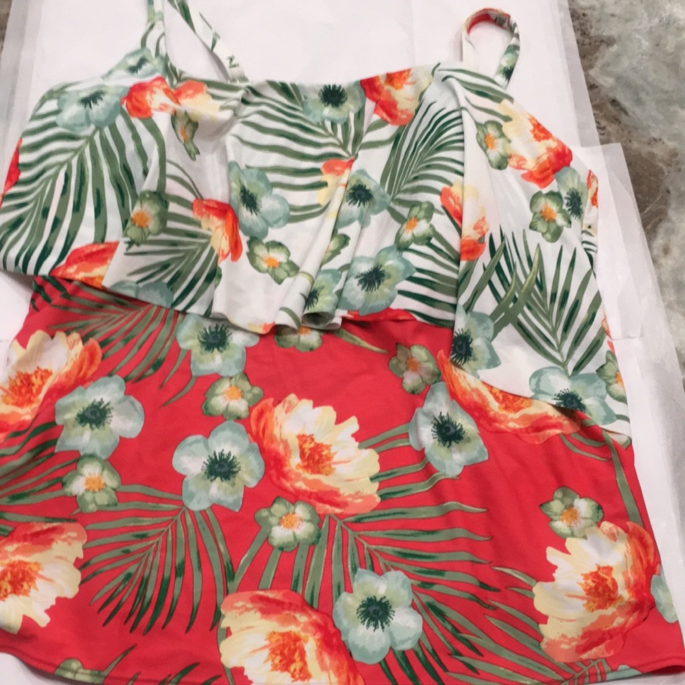Cacique Lane Bryant swim top tankini 28